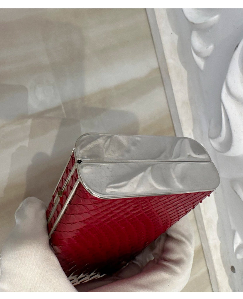 RARE Miu Miu Red real snakeskin Python Box Chain Clutch
