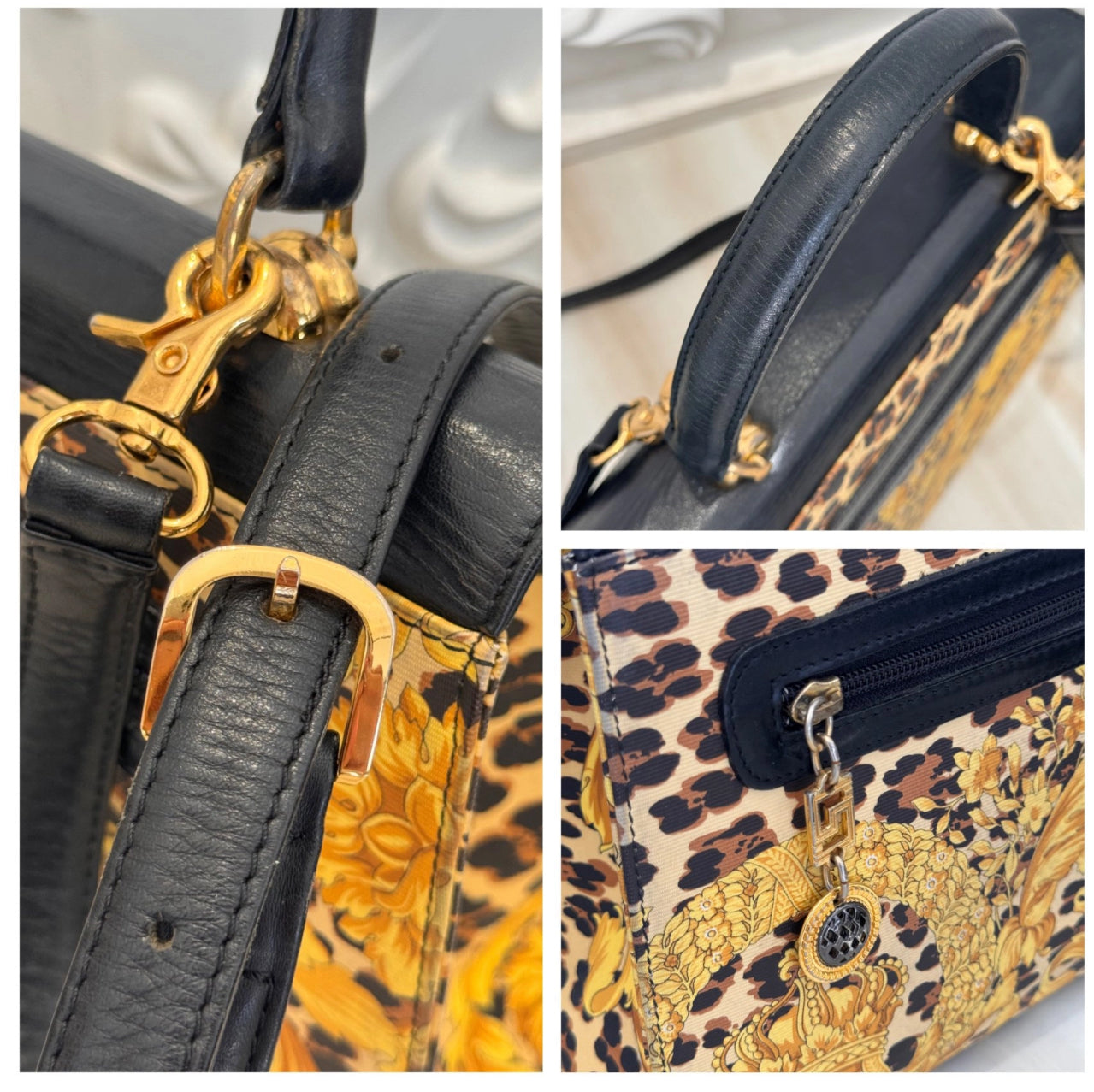 Rare vintage iconic medusa baroque Gianni Versace 2way Kelly bag
