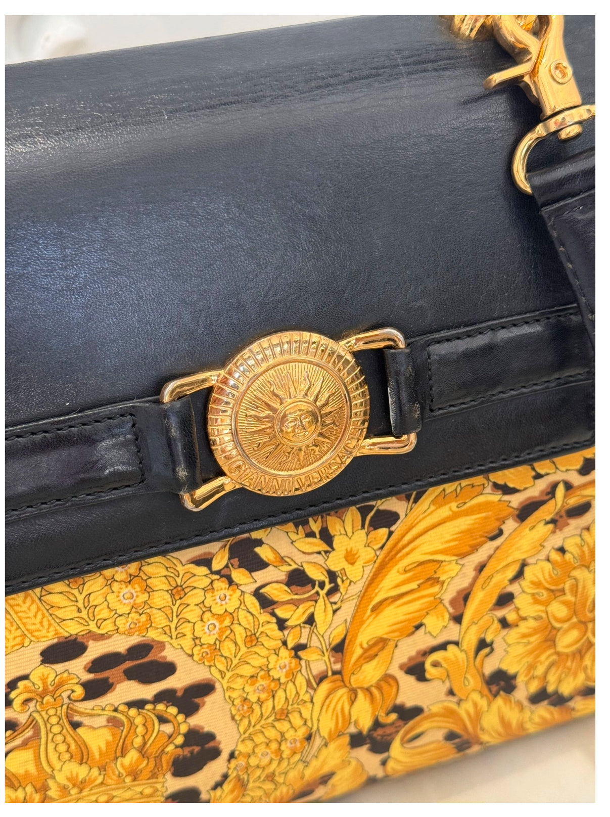Rare vintage iconic medusa baroque Gianni Versace 2way Kelly bag