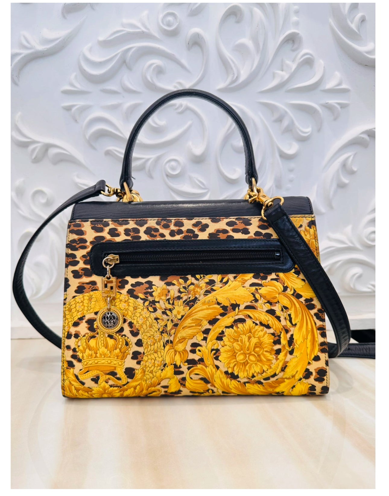 Rare vintage iconic medusa baroque Gianni Versace 2way Kelly bag