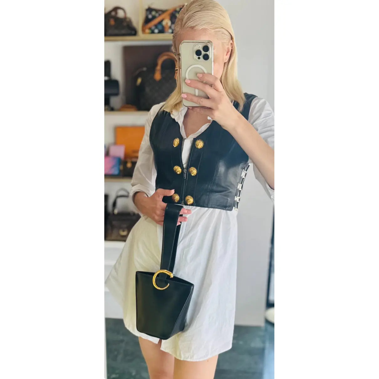 Cartier Panthère leather handbag