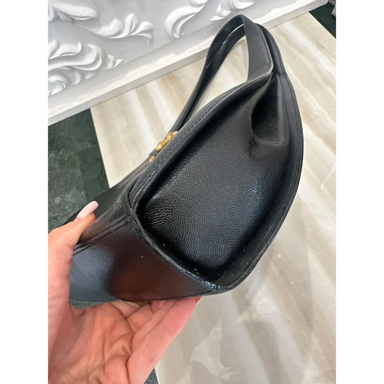 Panthère leather handbag