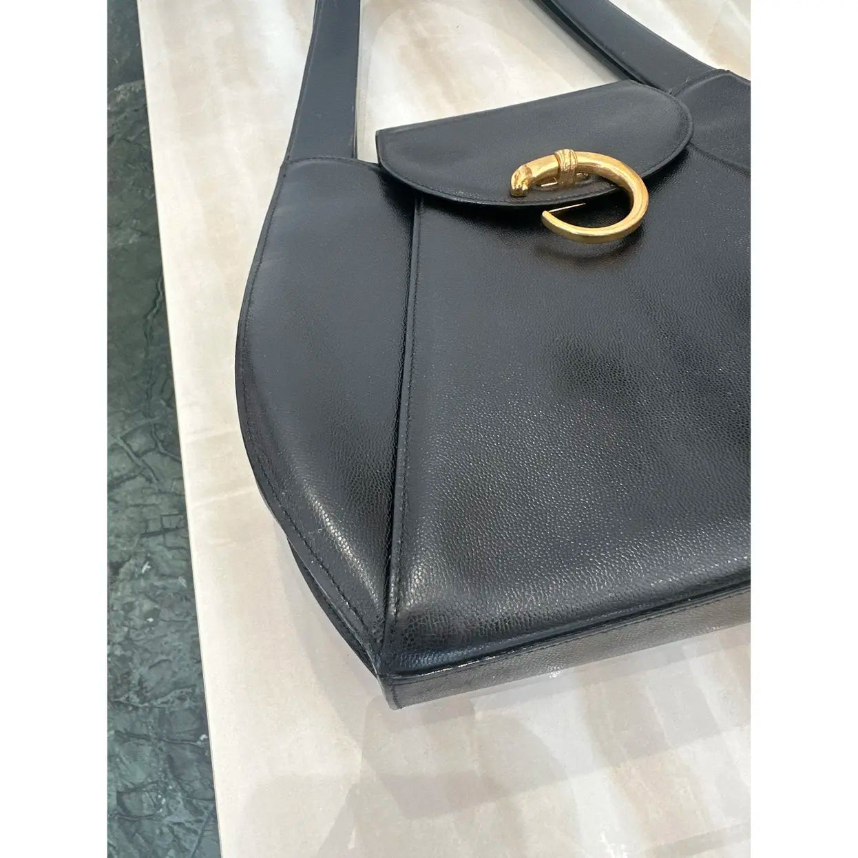 Panthère leather handbag