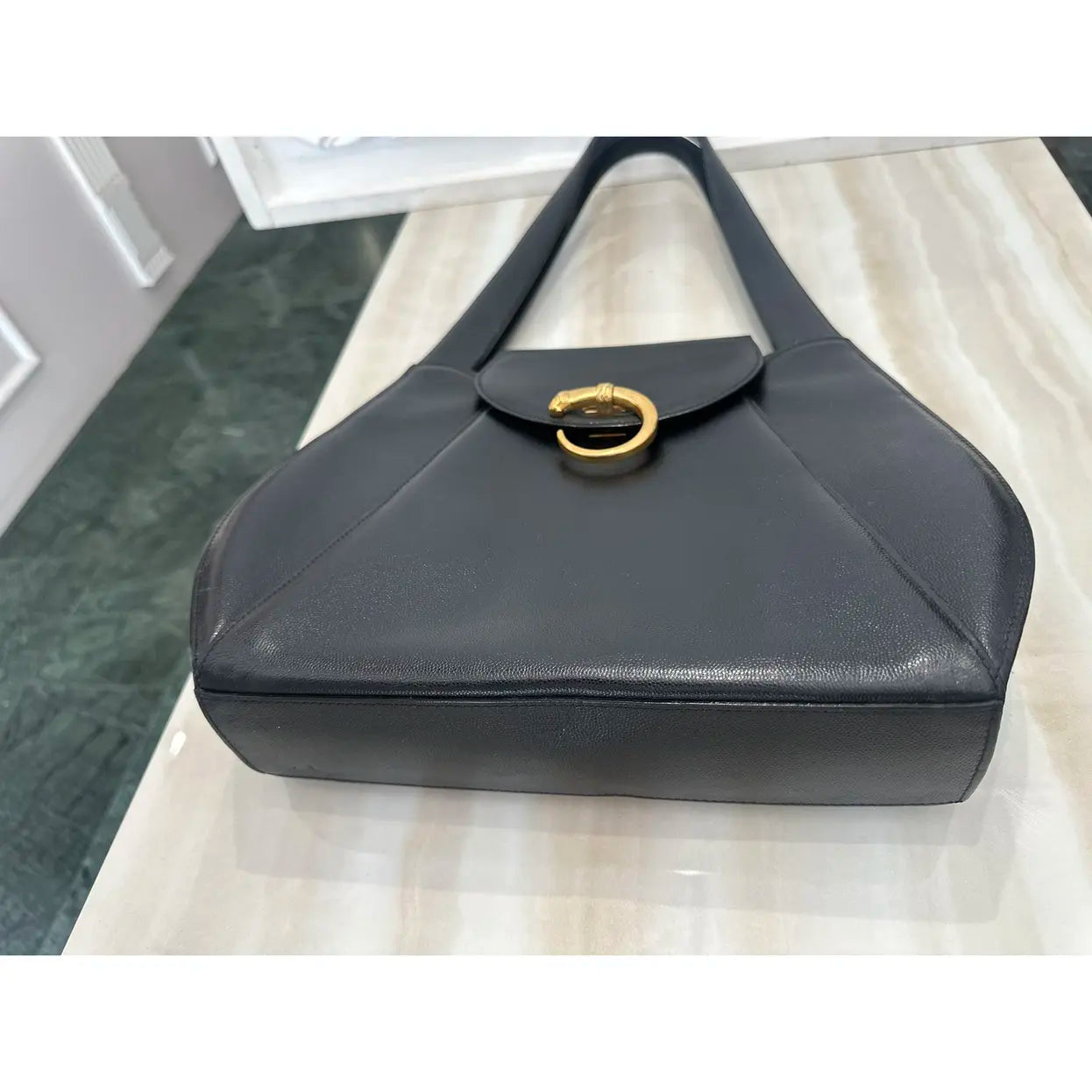 Panthère leather handbag