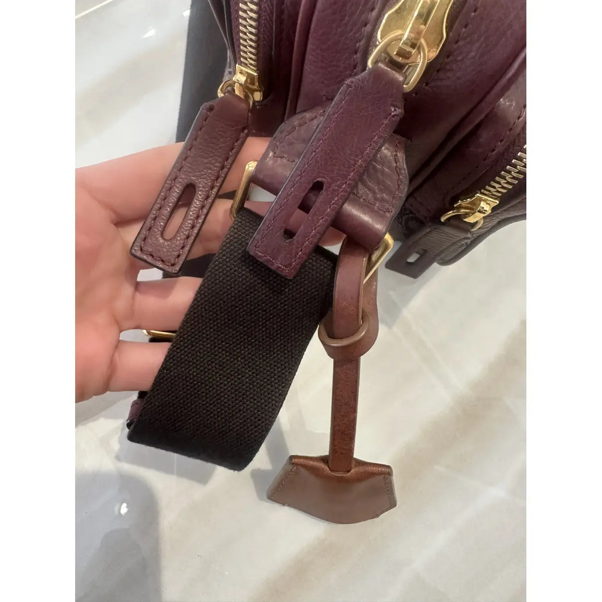 Celine Triomphe Maillon cloth crossbody bag