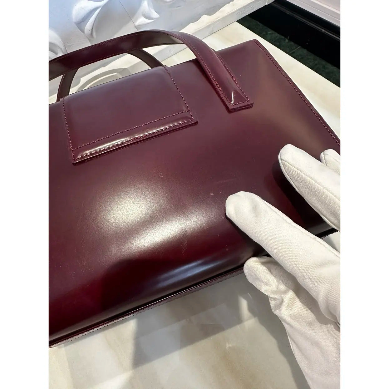 Panthère leather handbag