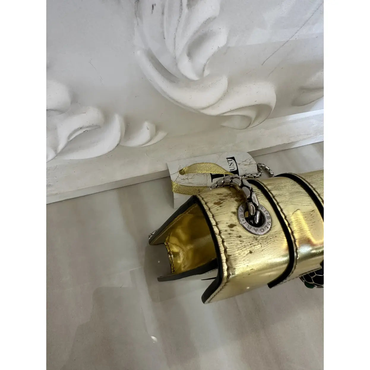 BULGARI Serpenti patent leather handbag