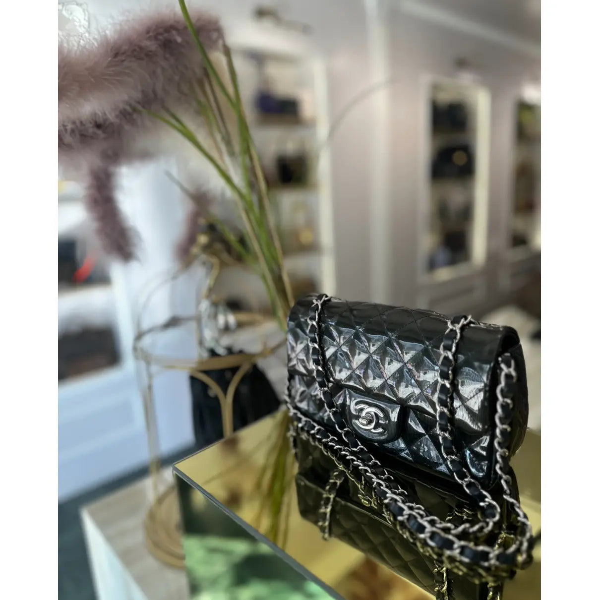 Chanel Timeless/Classique patent leather crossbody bag