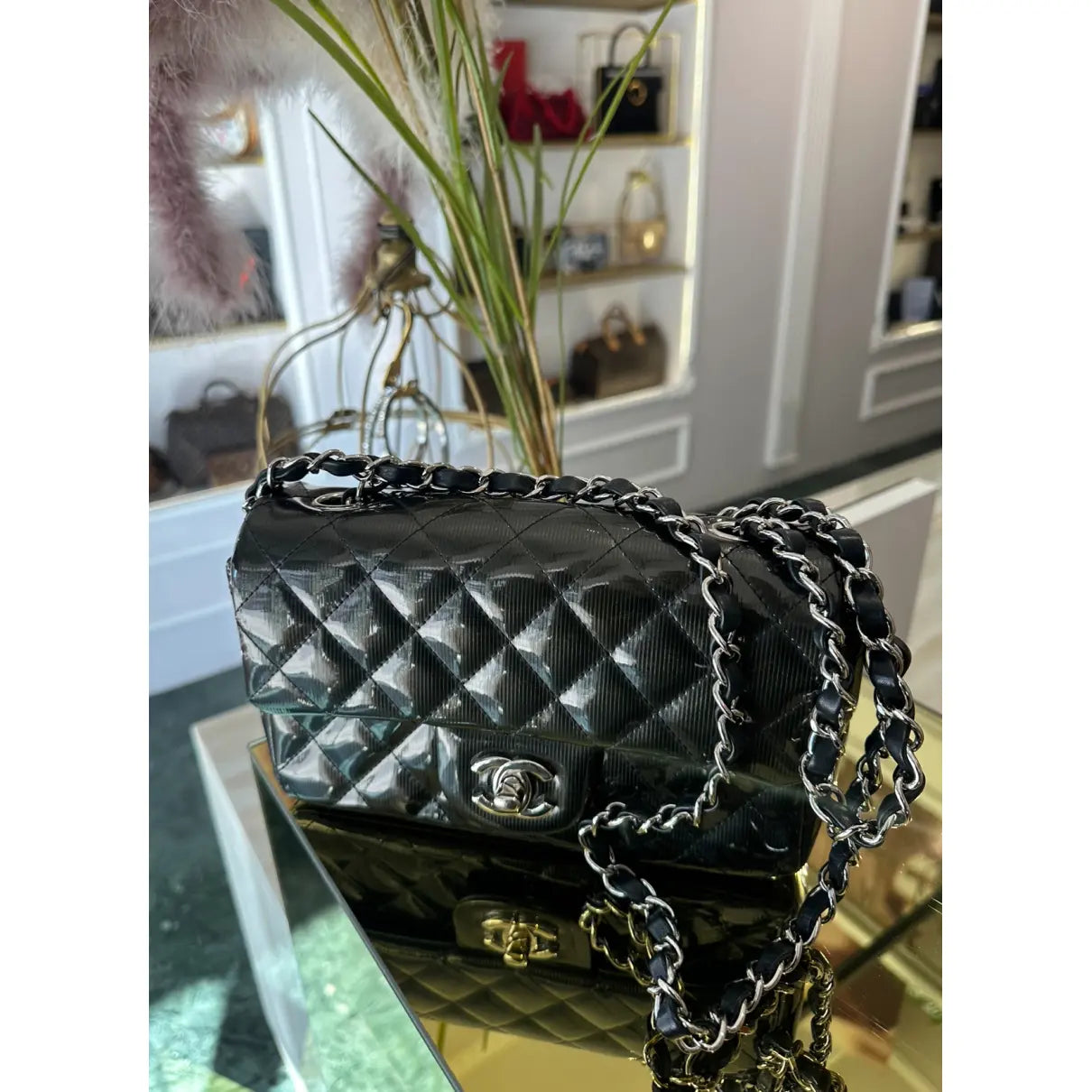 Chanel Timeless/Classique patent leather crossbody bag