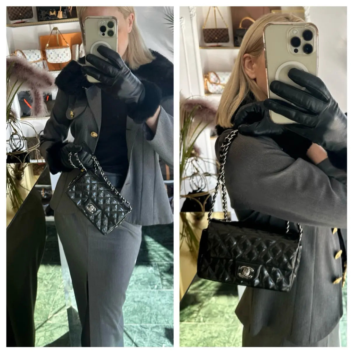 Chanel Timeless/Classique patent leather crossbody bag