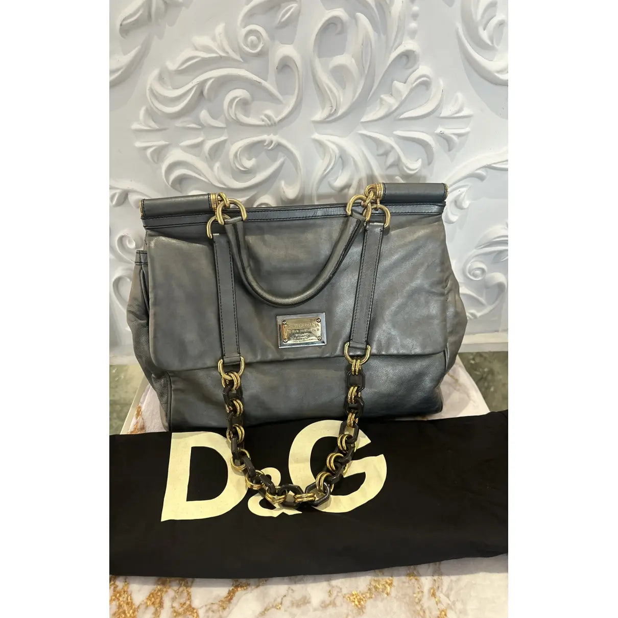 Dolce & Gabbana Sicily leather handbag