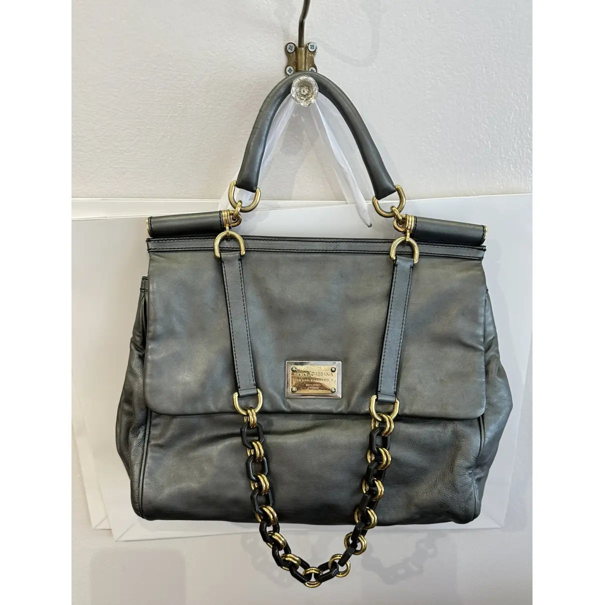 Dolce & Gabbana Sicily leather handbag