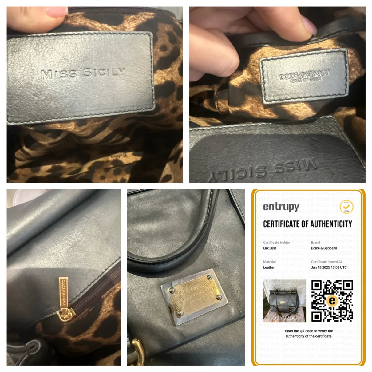 Dolce & Gabbana Sicily leather handbag
