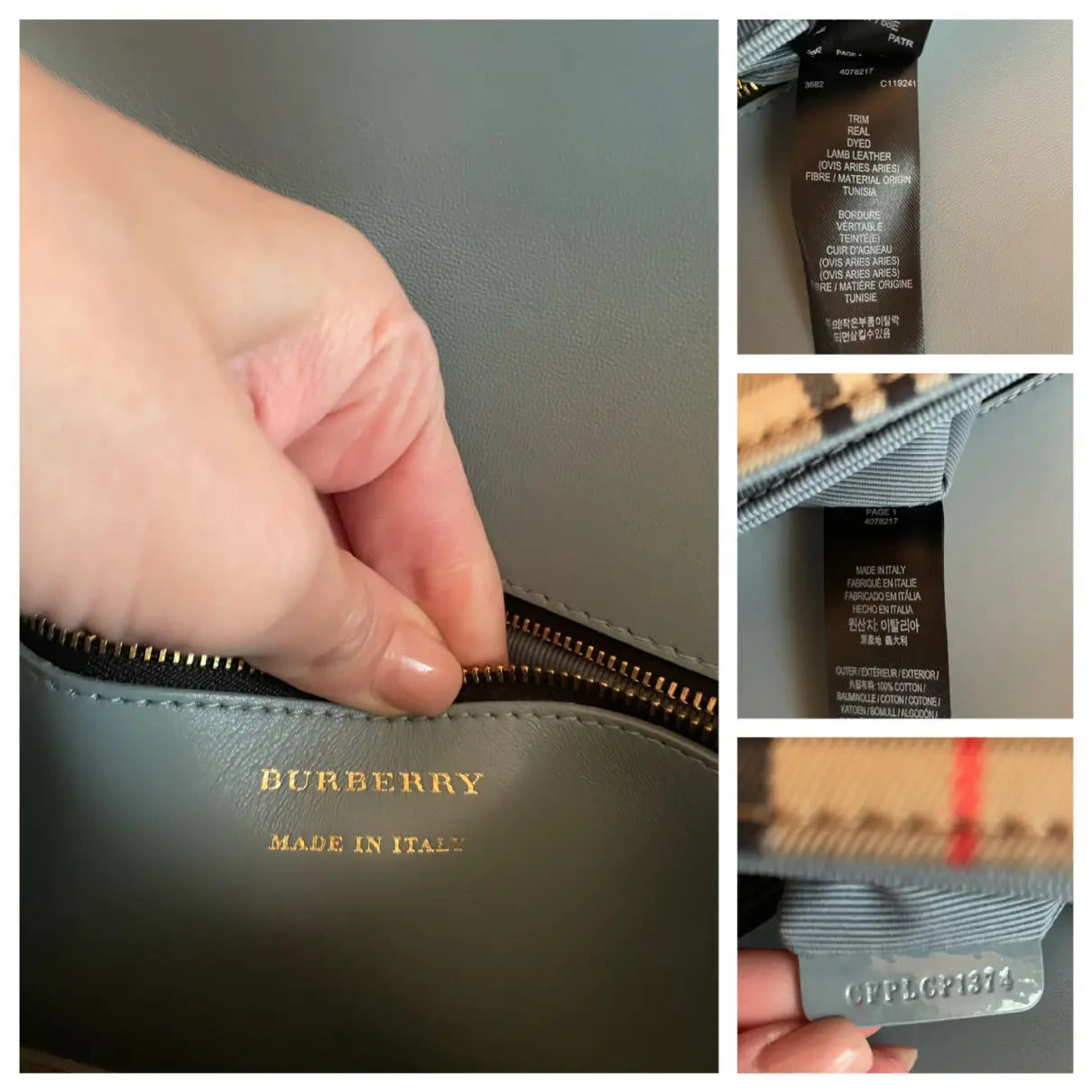 Burberry The Link patent leather handbag