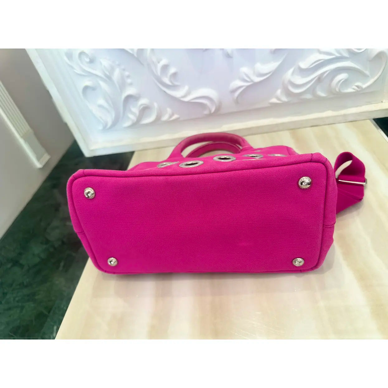 Prada Madras cloth handbag