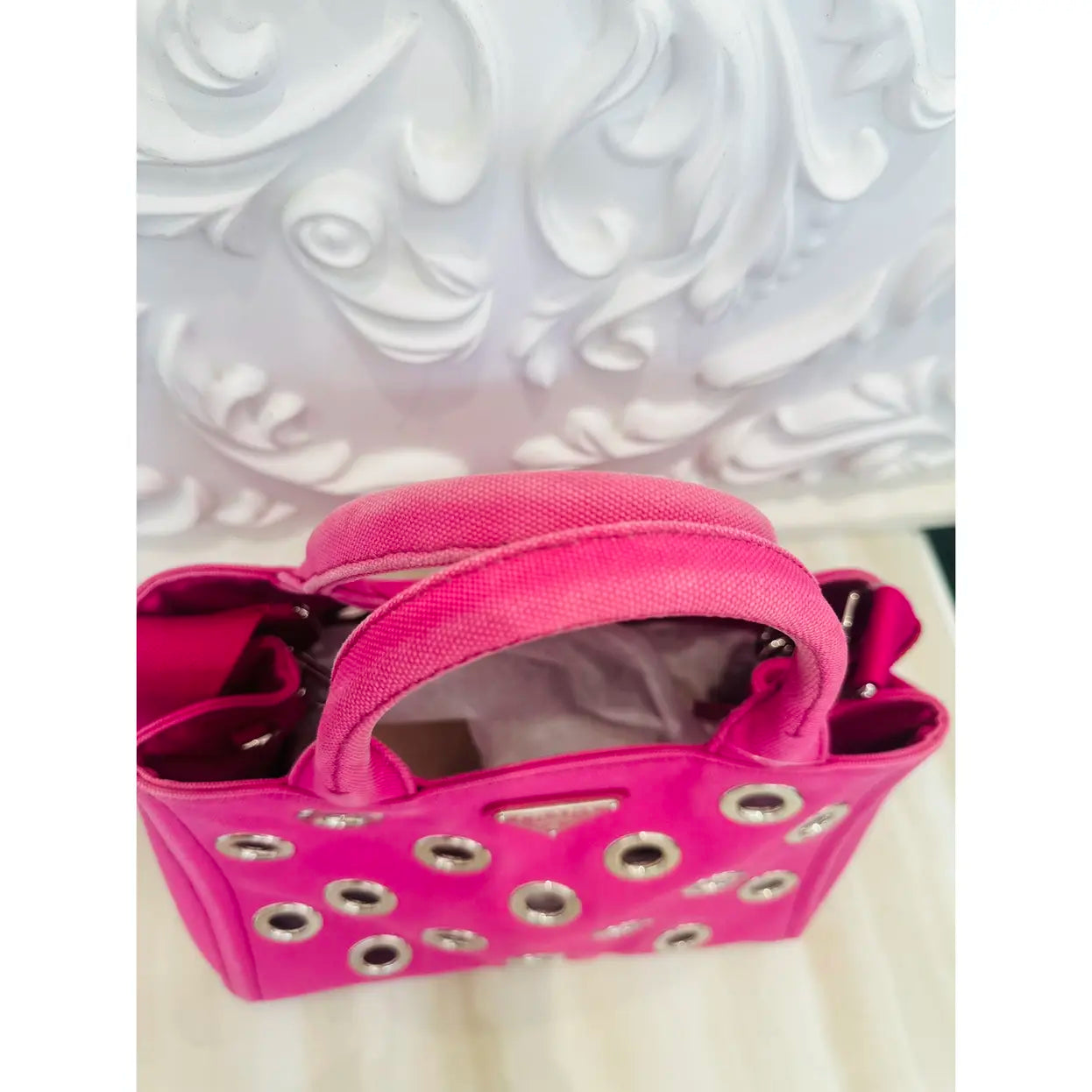 Prada Madras cloth handbag