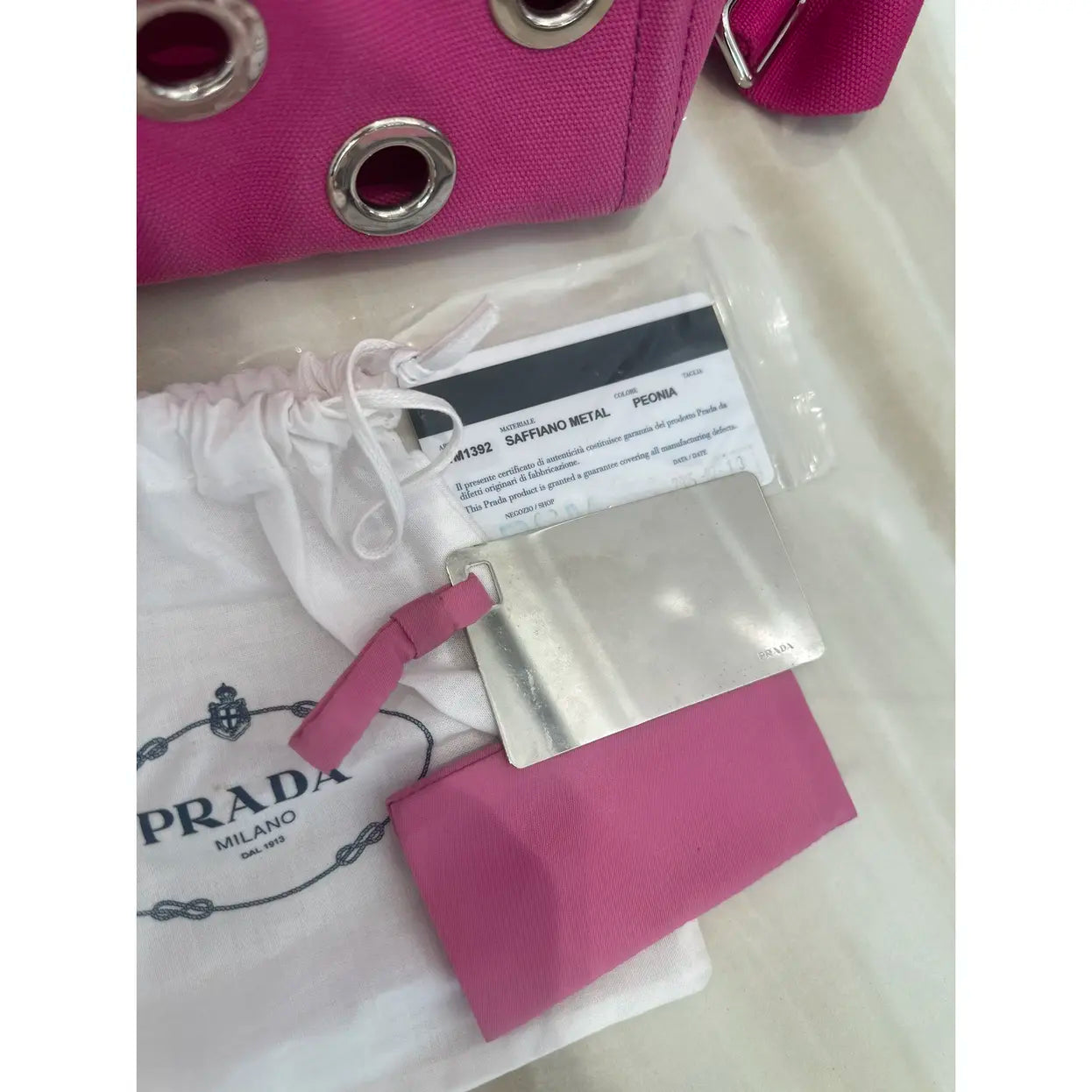 Prada Madras cloth handbag