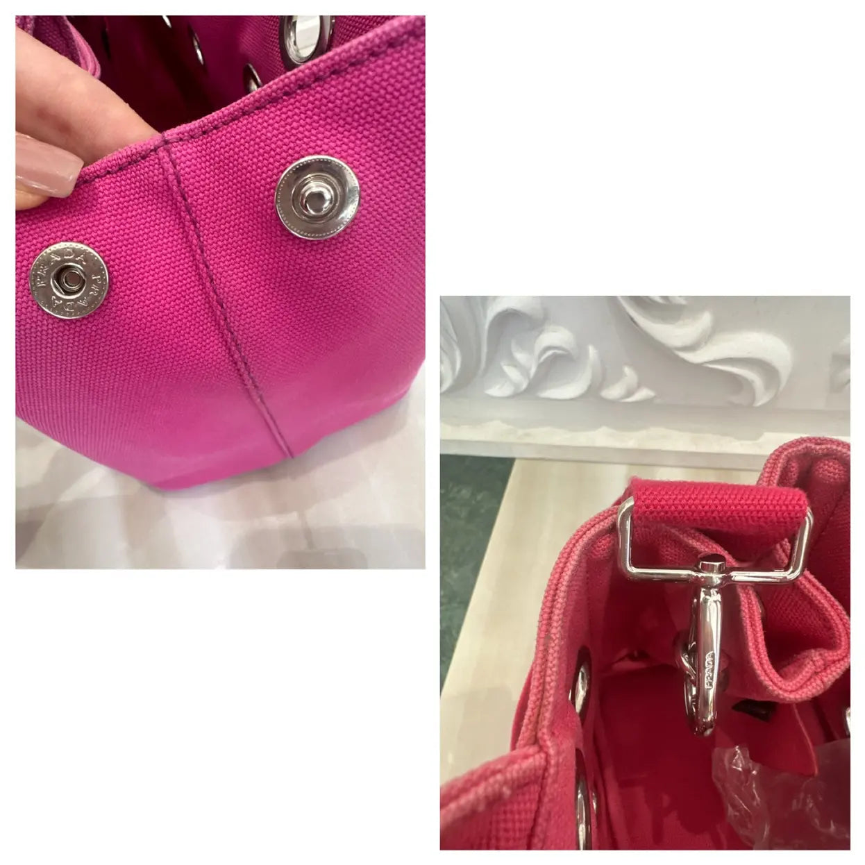 Prada Madras cloth handbag
