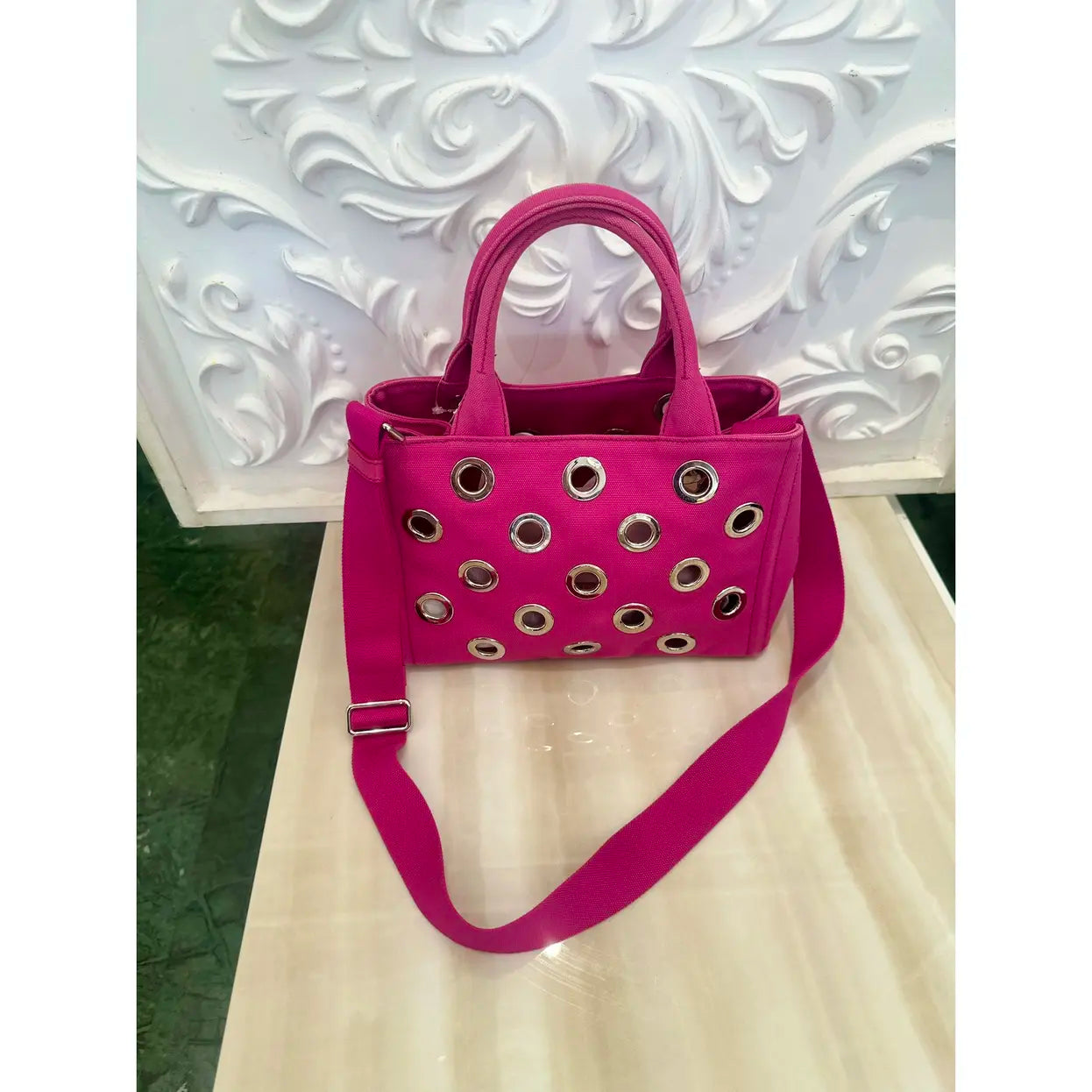 Prada Madras cloth handbag