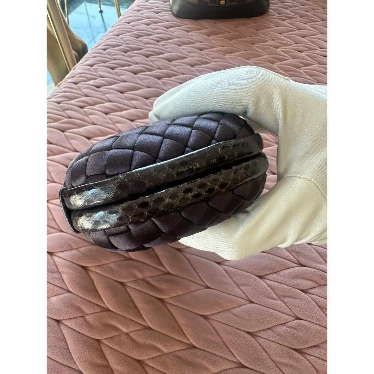 Bottega Veneta Pochette Knot silk clutch bag