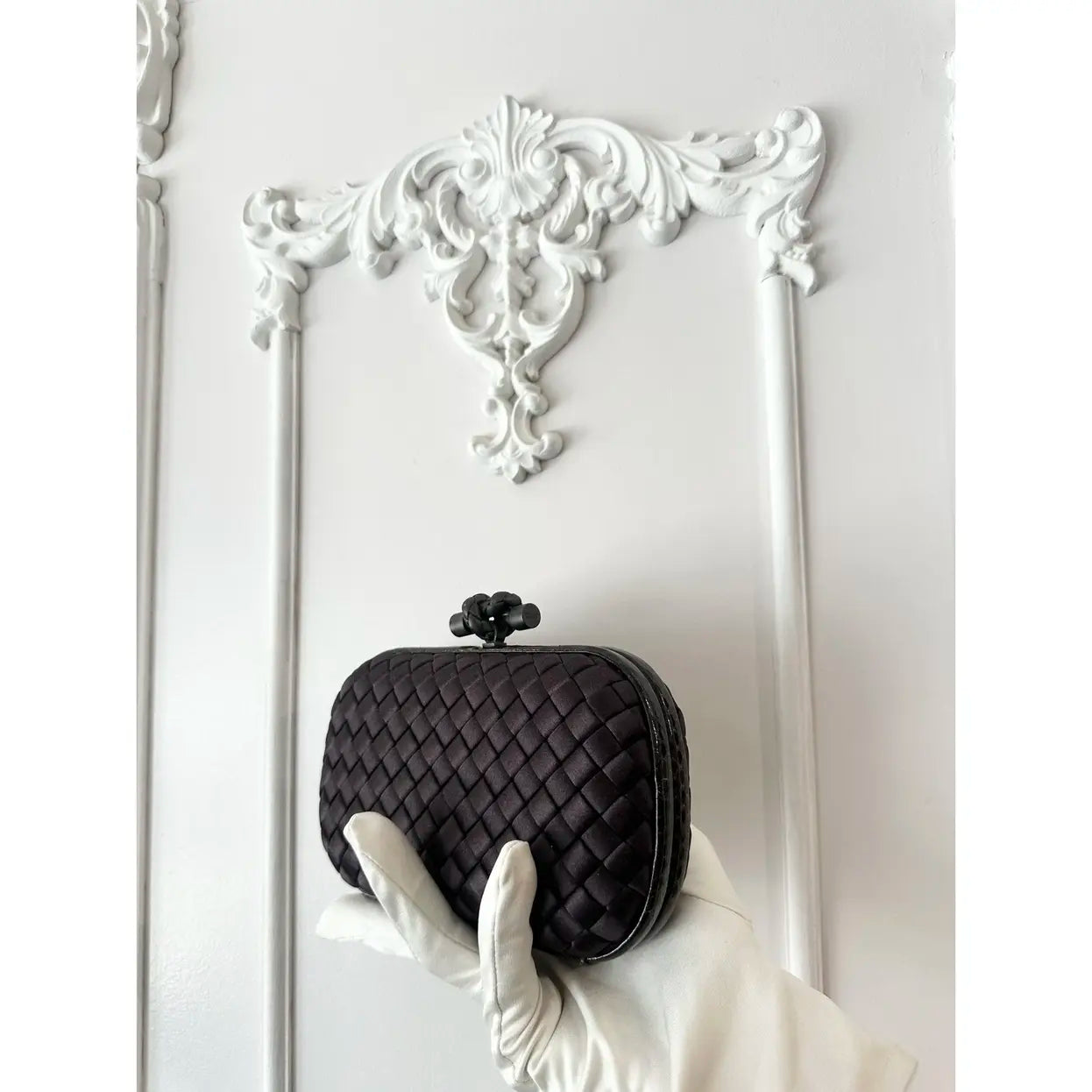 Bottega Veneta Pochette Knot silk clutch bag
