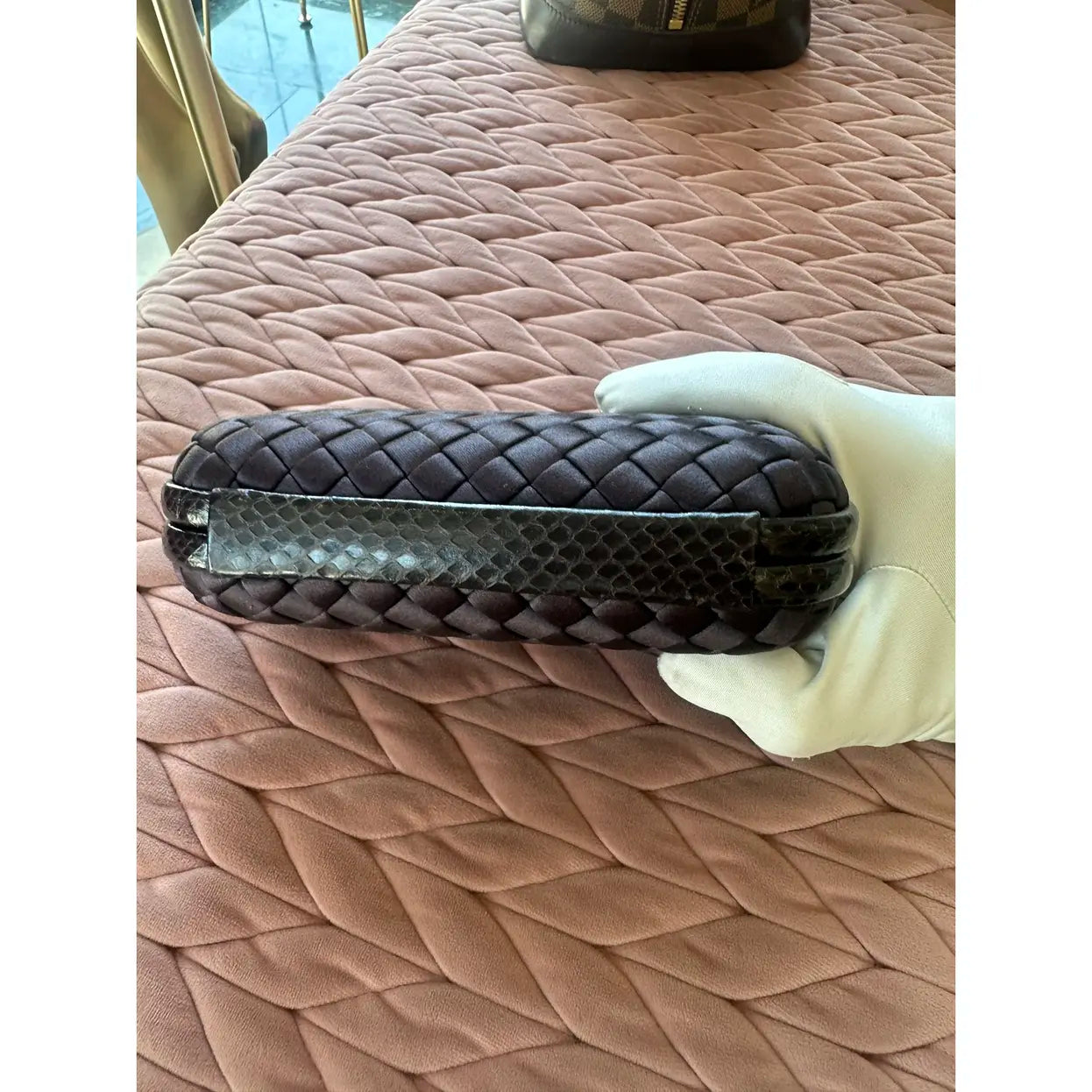 Bottega Veneta Pochette Knot silk clutch bag