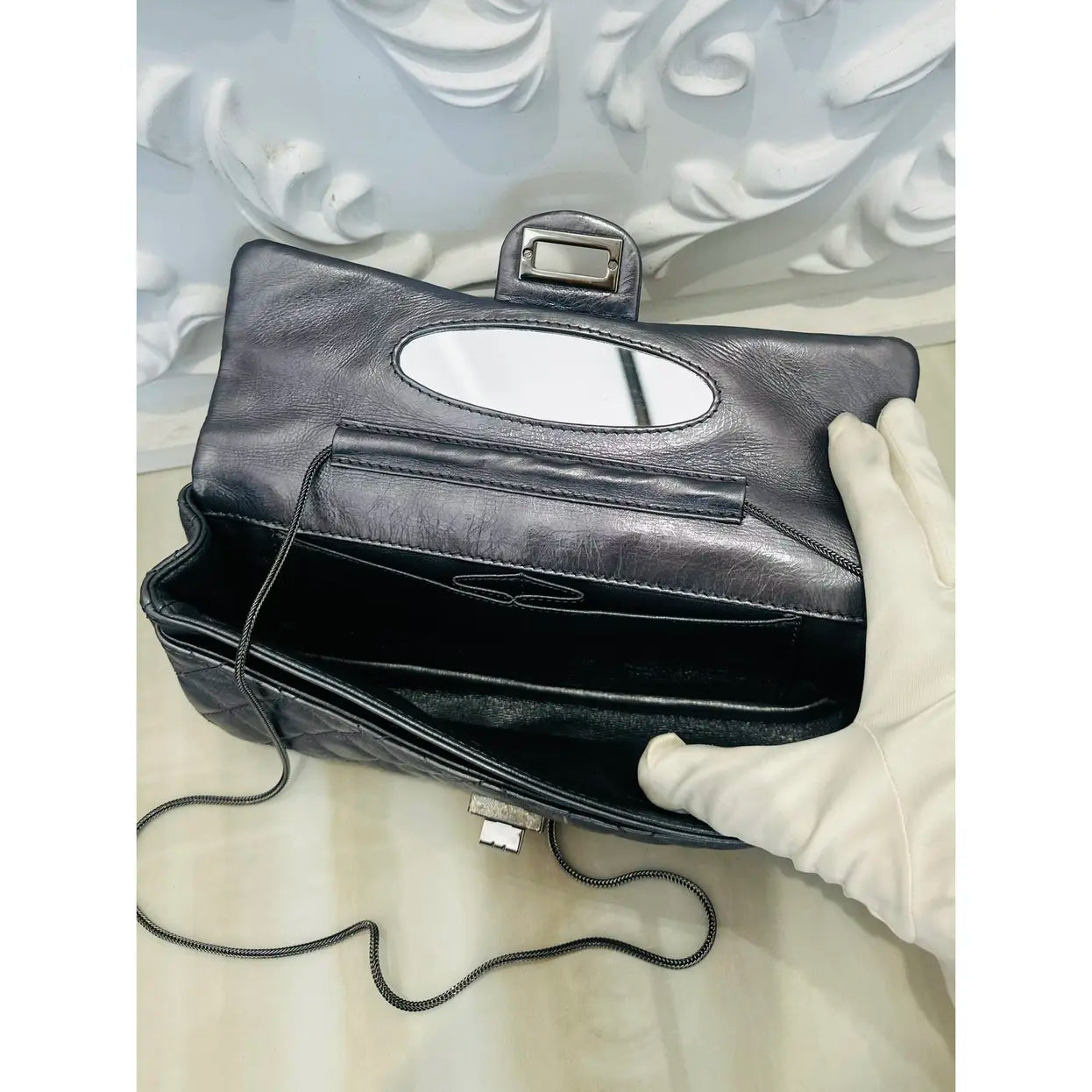 2.55 Long leather handbag