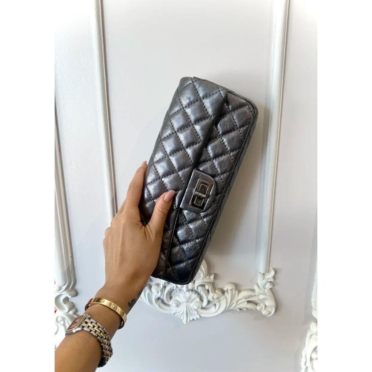 2.55 Long leather handbag