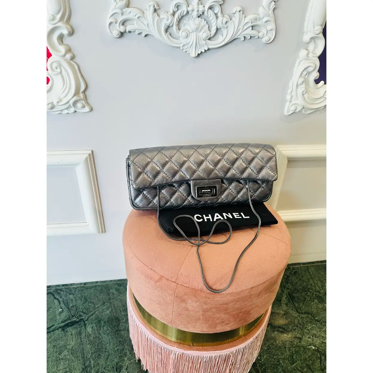 2.55 Long leather handbag