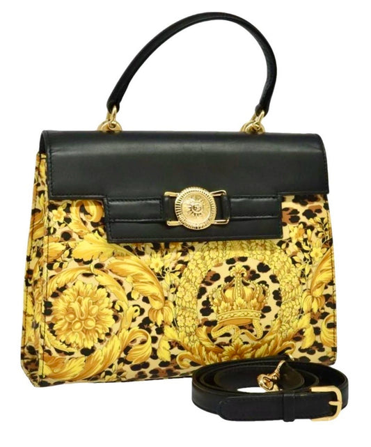 Rare vintage iconic medusa baroque Gianni Versace 2way Kelly bag