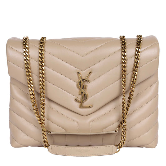 SAINT LAURENT beige 
Loulou leather handbag