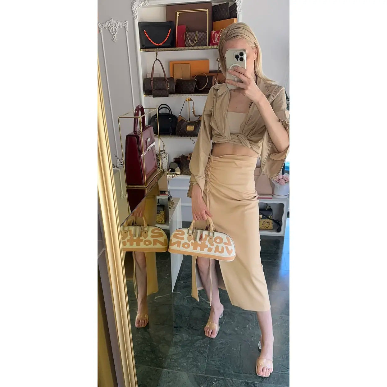 Alma Graffiti leather handbag