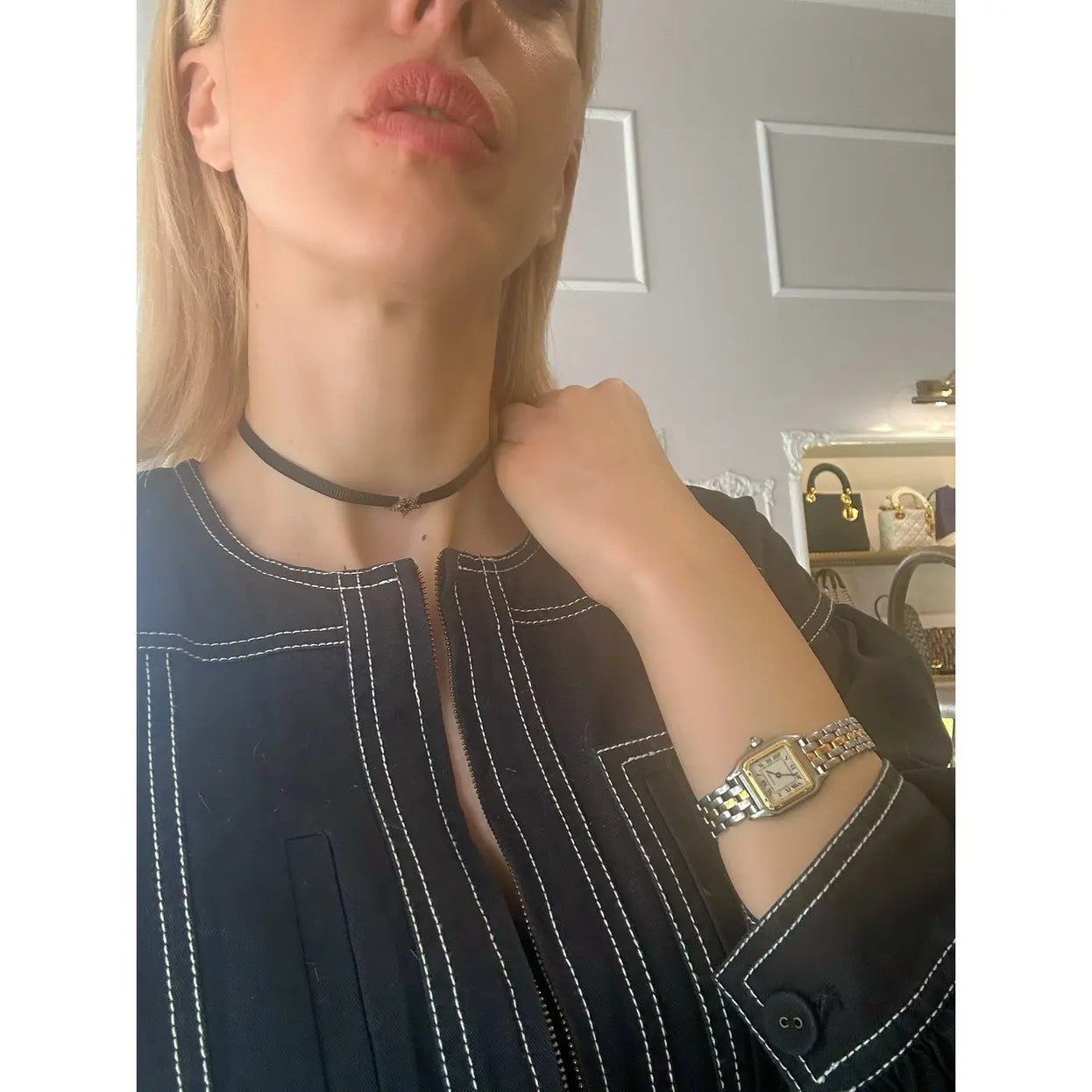 Dior J'adior cloth necklace