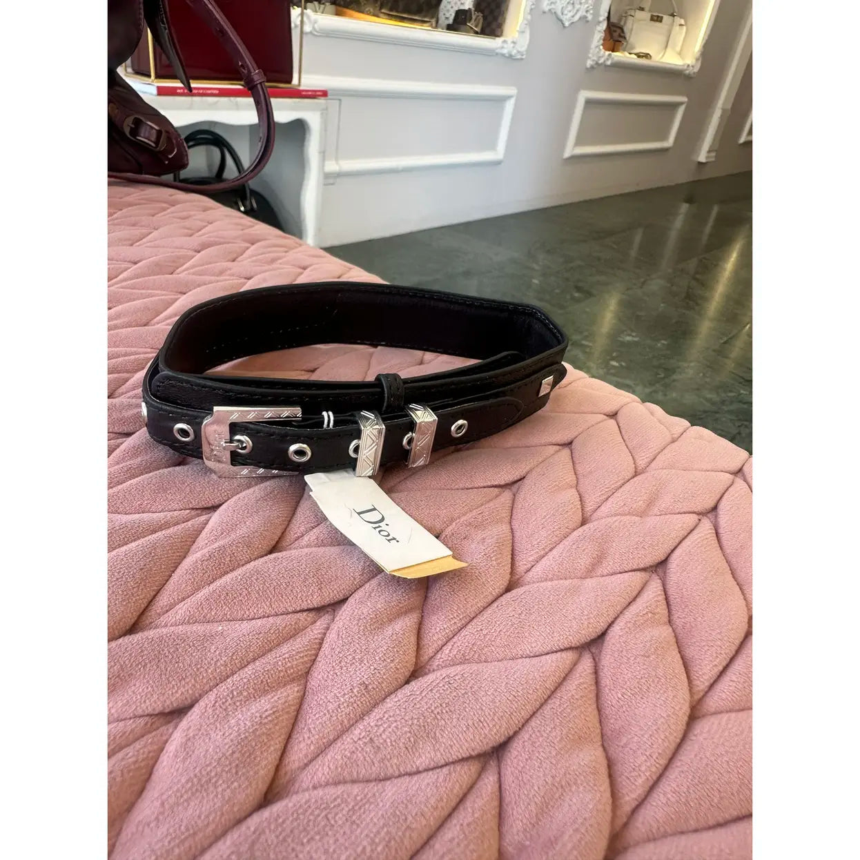 DIOR Leather necklace