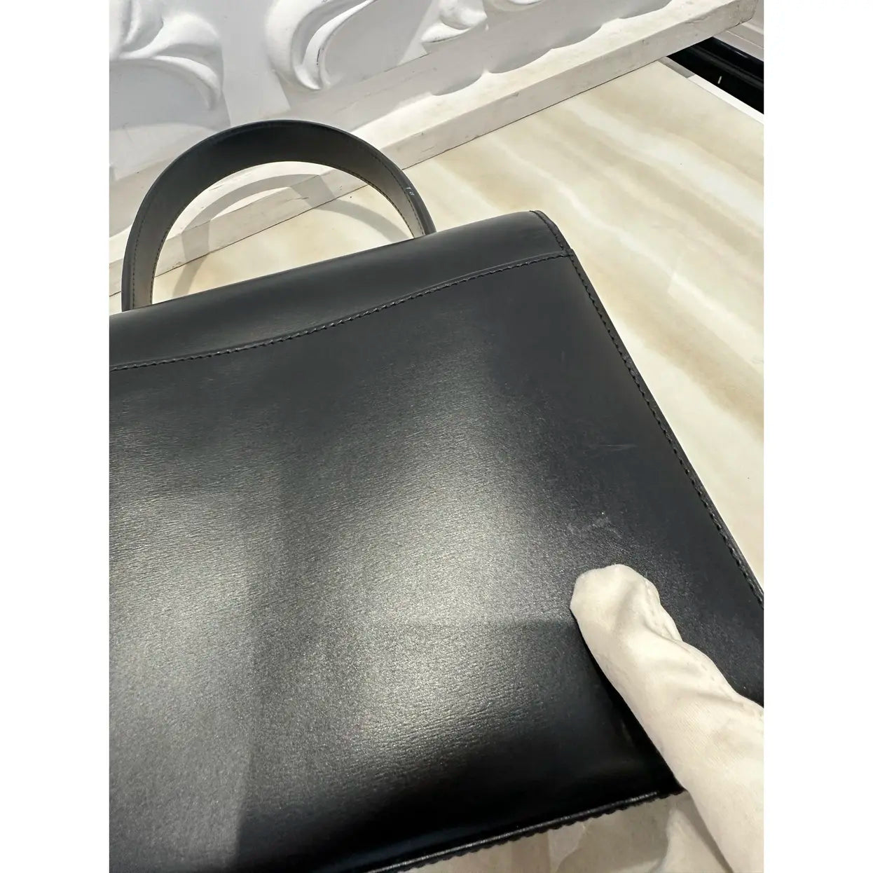 Panthère leather handbag