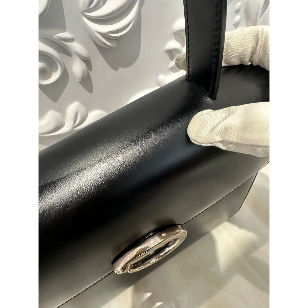 Panthère leather handbag