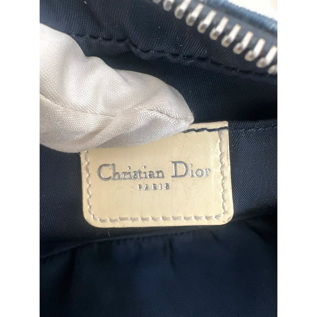 Dior by Galliano vintage y2k White/Blue Oblique trotter Canvas and ecru Patent Leather No.1
Pochette Bag