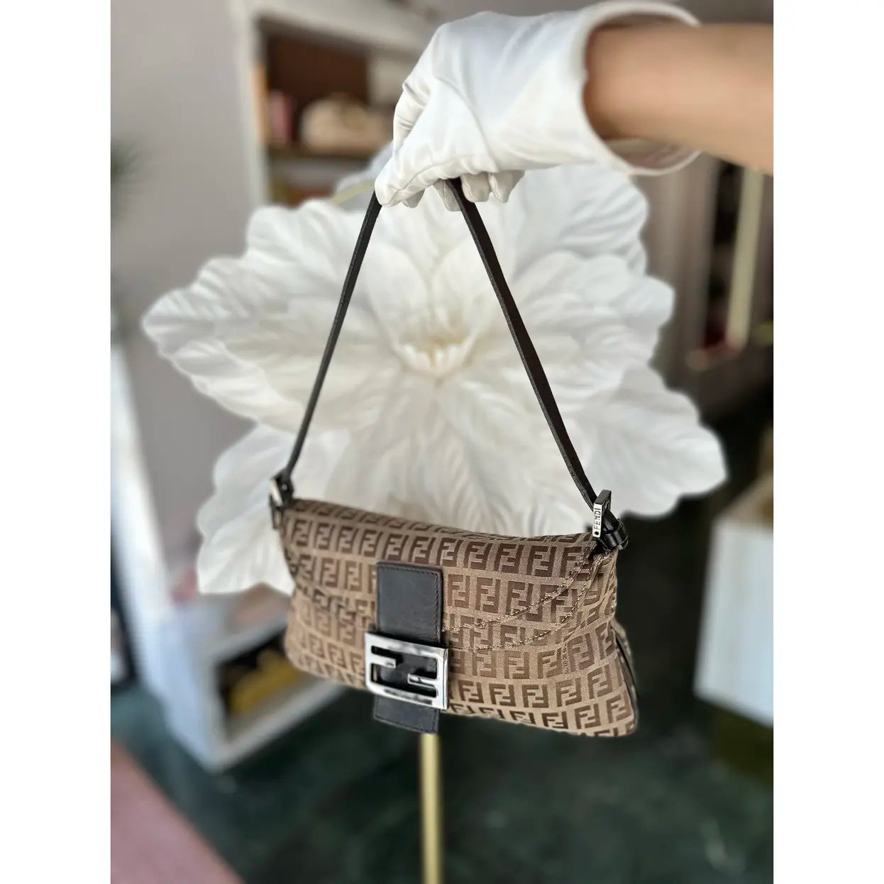 Fendi Baguette cloth handbag
