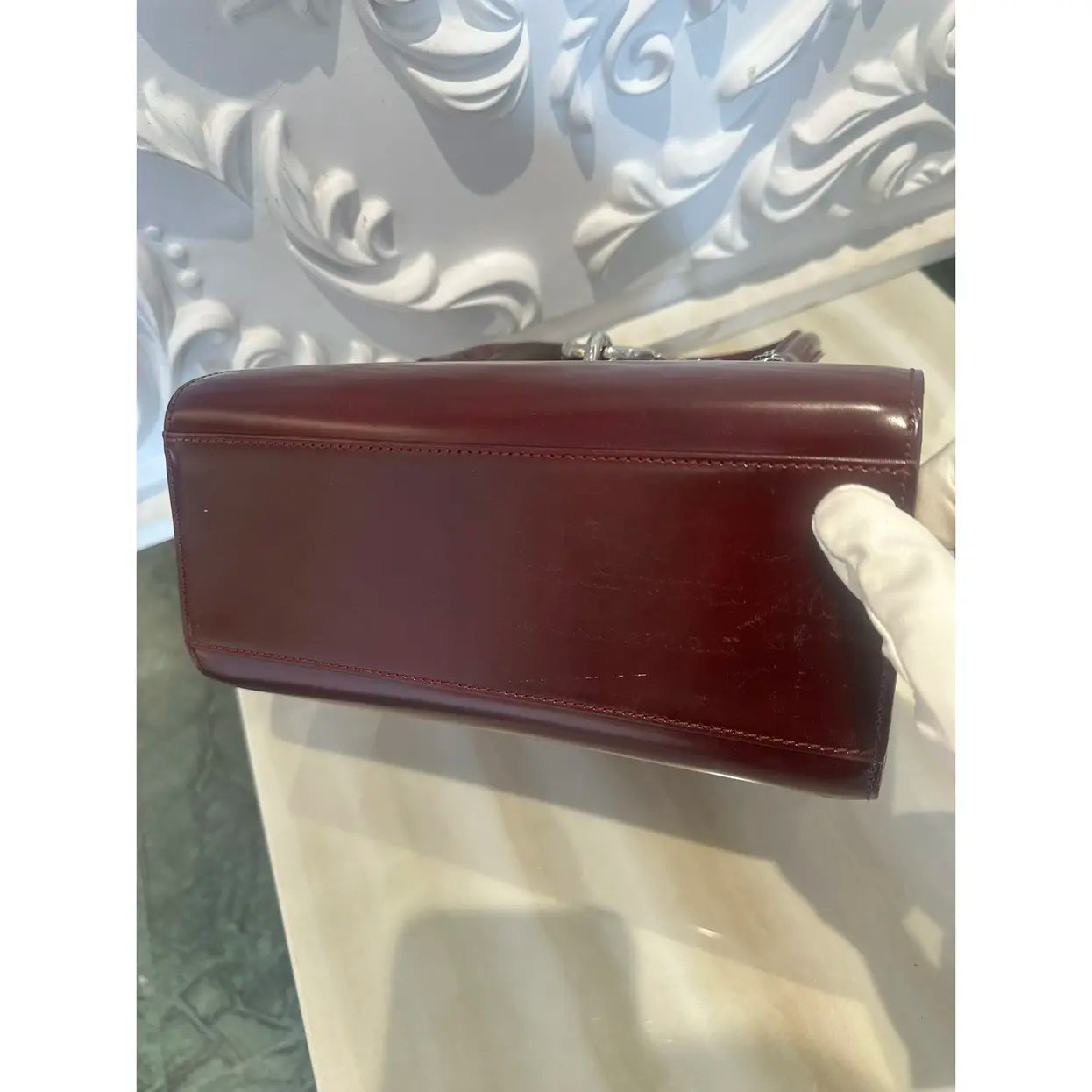 Panthère leather handbag