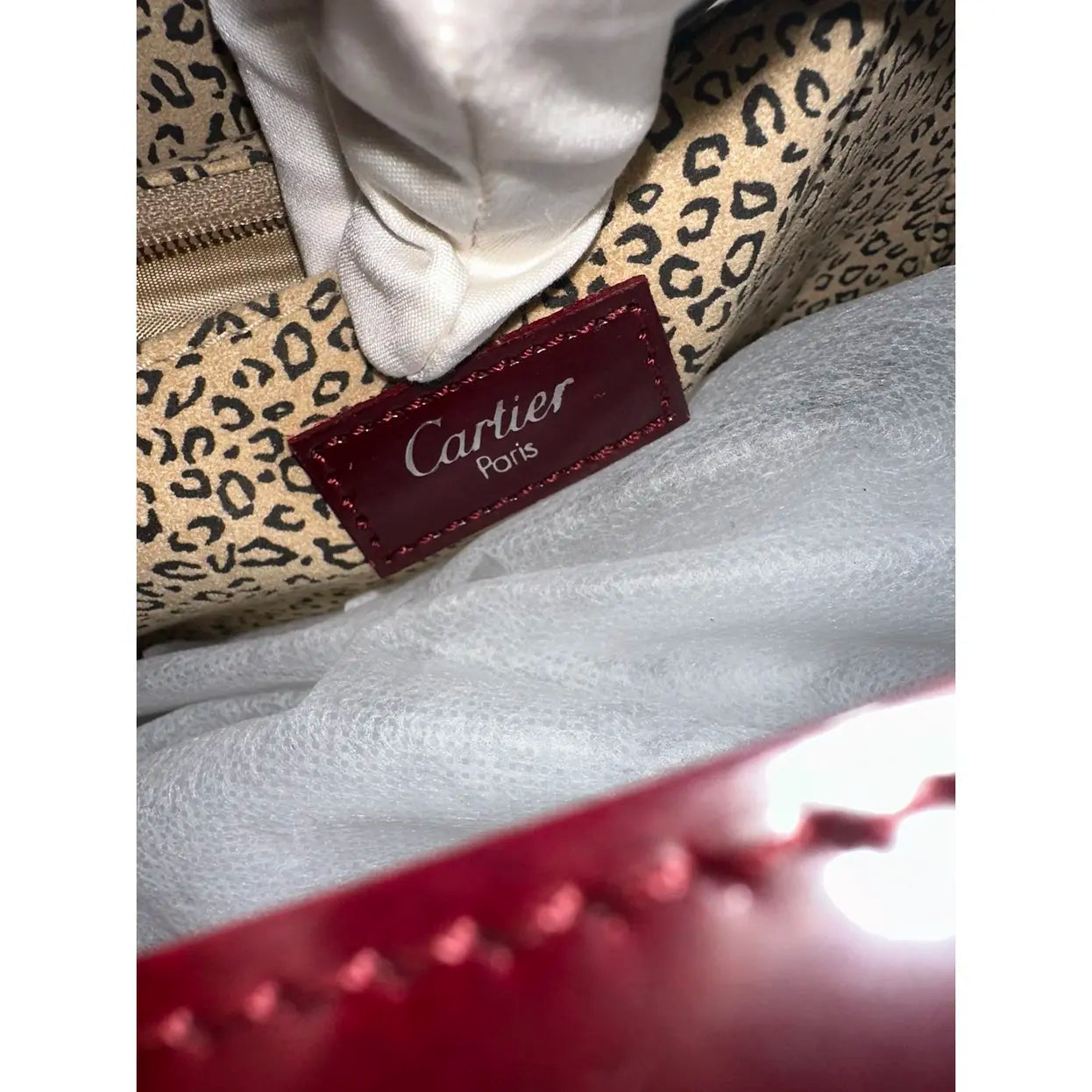 Panthère leather handbag