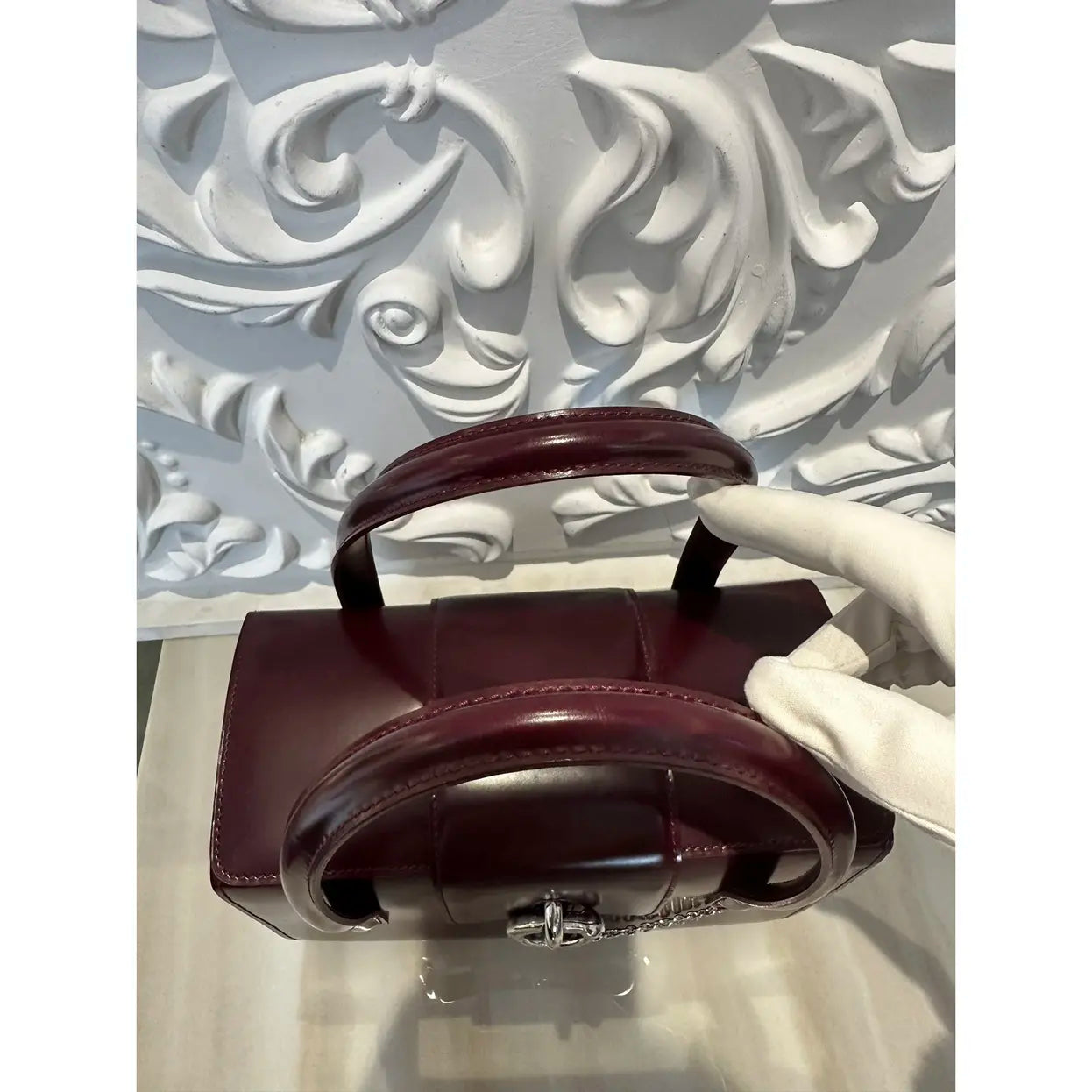 Panthère leather handbag