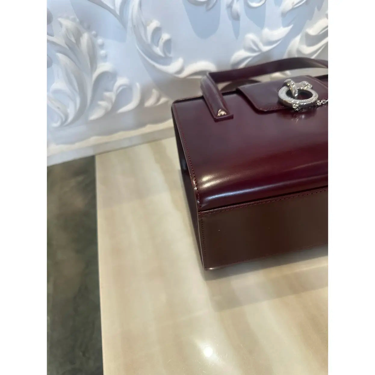 Panthère leather handbag