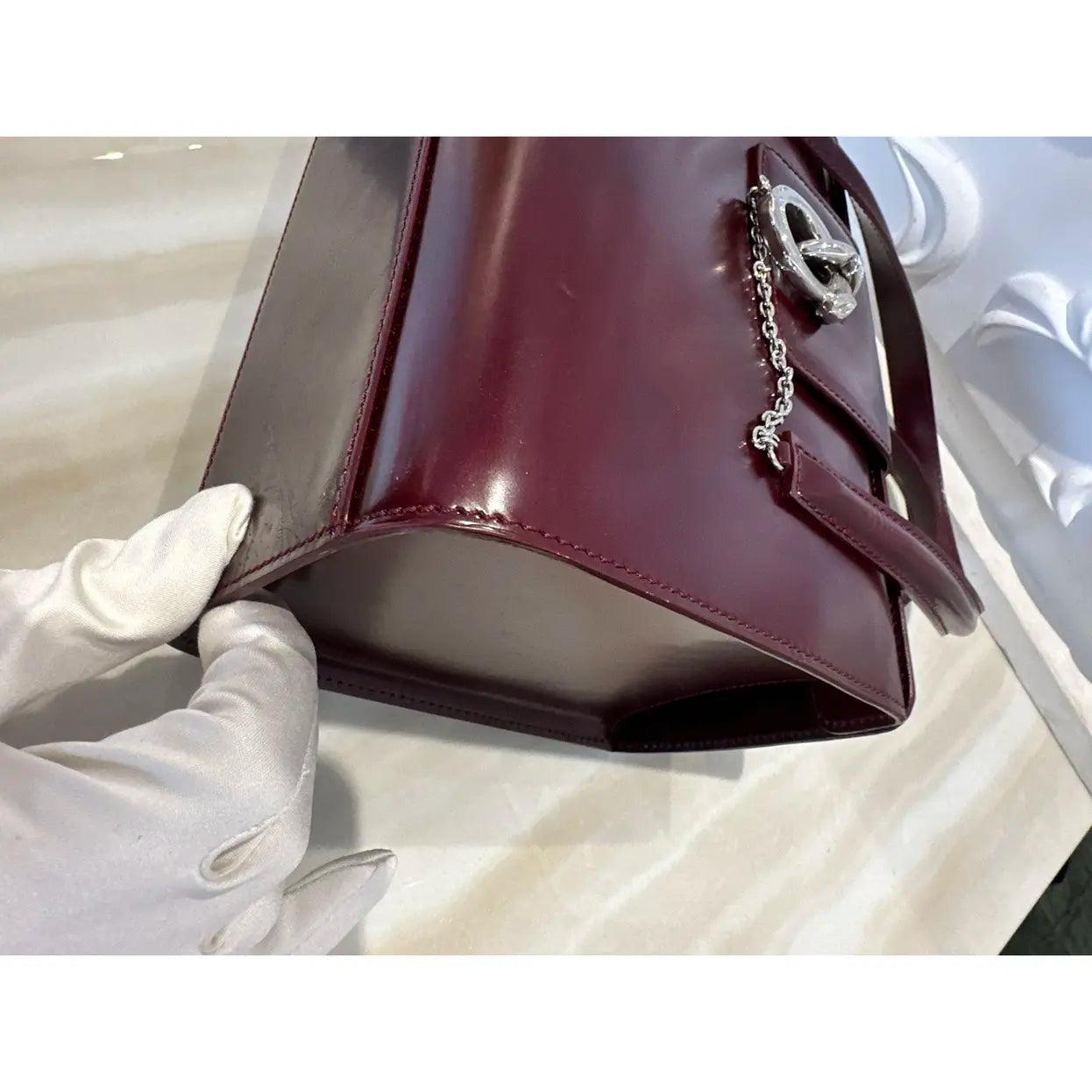 Panthère leather handbag