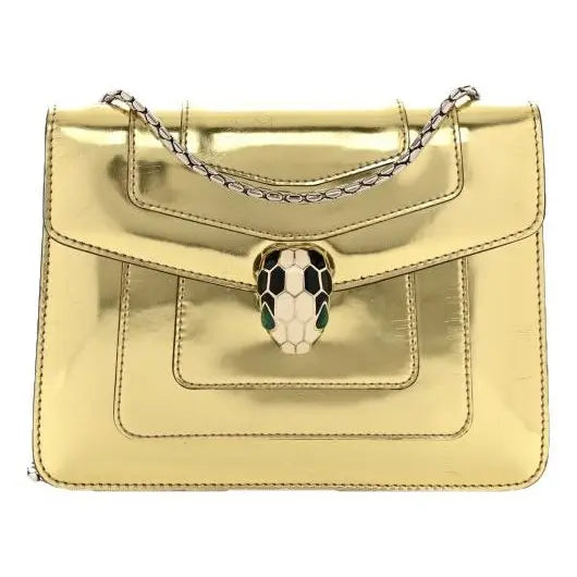 BULGARI Serpenti patent leather handbag