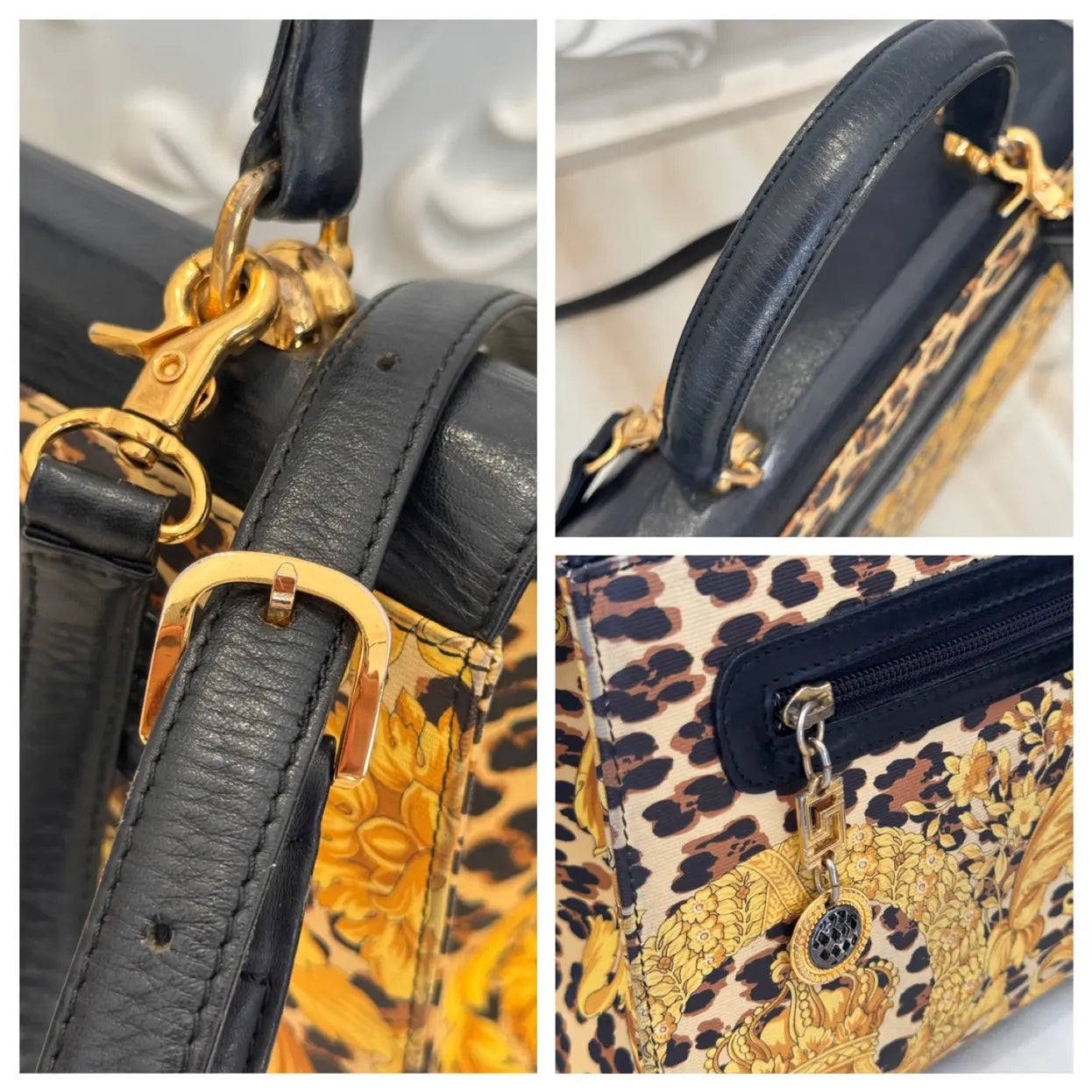Rare vintage iconic medusa baroque Gianni Versace 2way Kelly bag