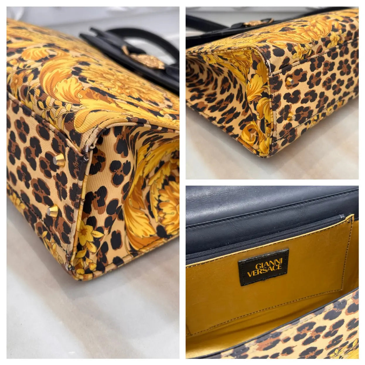 Rare vintage iconic medusa baroque Gianni Versace 2way Kelly bag