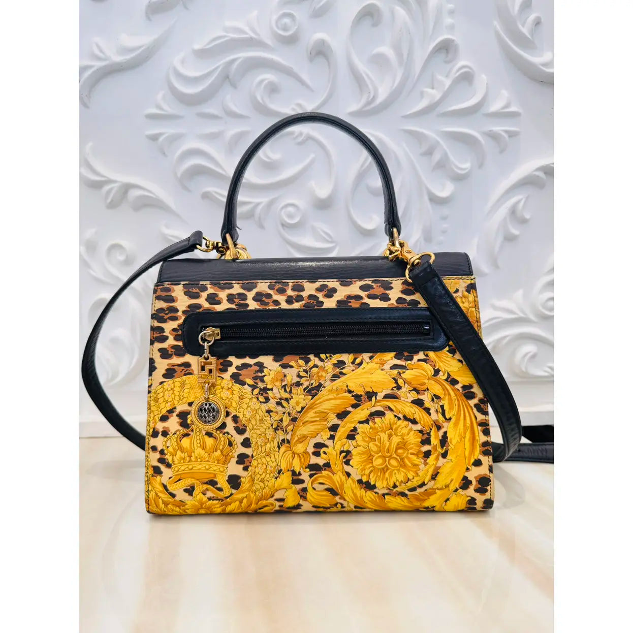 Rare vintage iconic medusa baroque Gianni Versace 2way Kelly bag