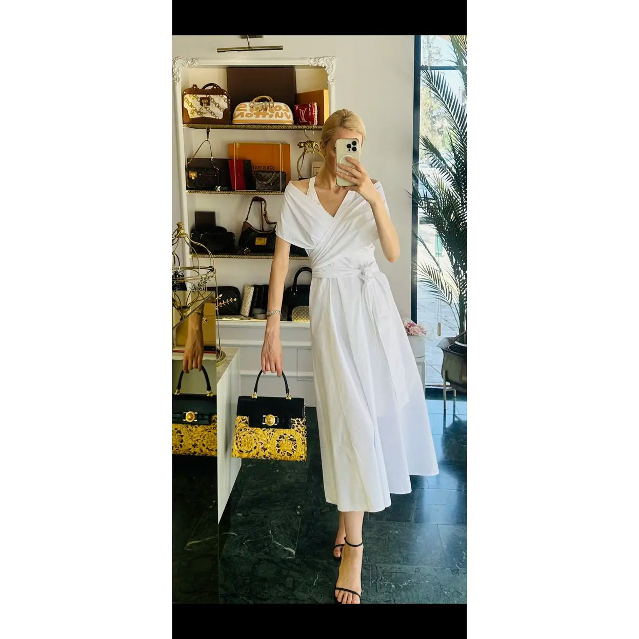 Rare vintage iconic medusa baroque Gianni Versace 2way Kelly bag