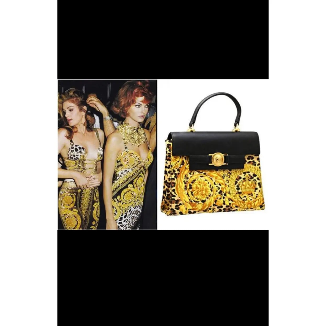 Rare vintage iconic medusa baroque Gianni Versace 2way Kelly bag