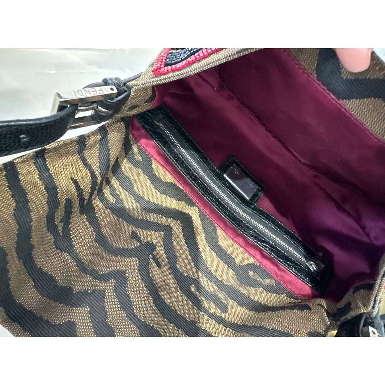 Baguette glitter handbag